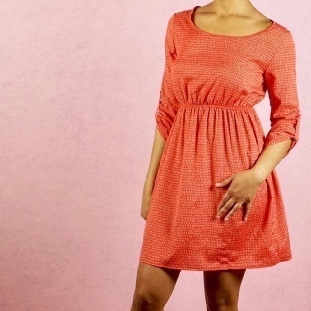 Soprano Lightweight Printed Elastic Waist Dress
